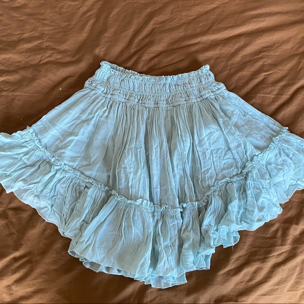 mint green free people flowy skirt